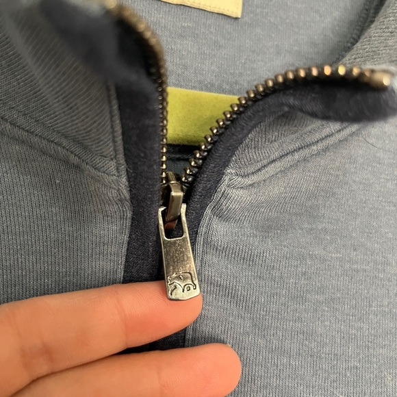 The Normal Brand Puremeso Weekend Quarter Zip in Mineral Blue Mens Size XXL - Picture 8 of 13